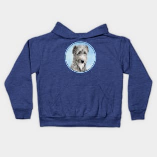 Scottish Deerhound Painting - Cute Original Dog Art Kids Hoodie